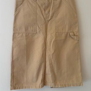 BDG Urban Outfitters Khaki Carpenter Midi Skirt Size Medium